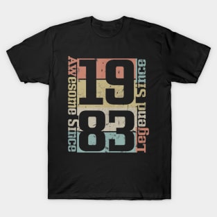 37th Birthday Gift Idea Awesome Since 1983 T-Shirt